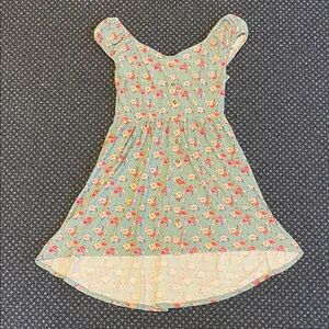 No Boundaries Green Floral Casual Dress